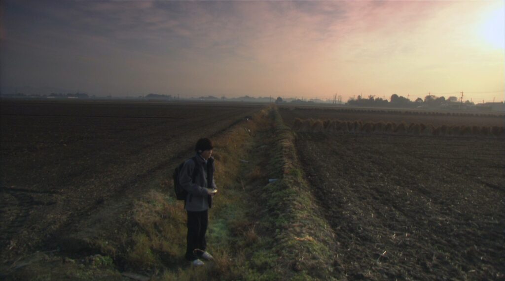 The dreamlike countryside of All About Lily Chou-Chou (2001) reflects themes of youth, loneliness, and escape.